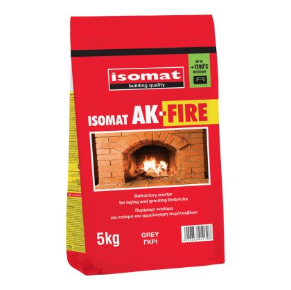 Огнеупорна смес за зидане и фугиране на огнеупорни тухли АК-Fire сиво 5кг