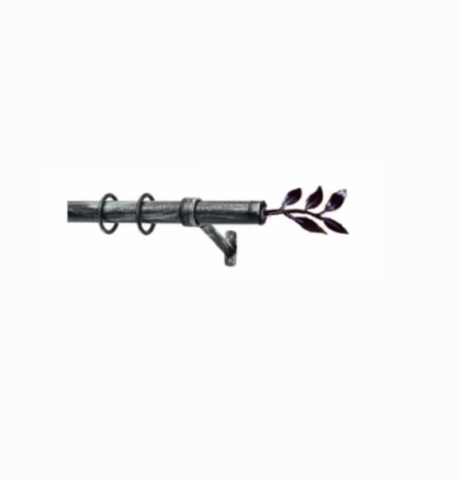 Корниз телескопичен 110см-200см черно/сребро