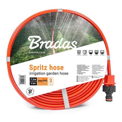 Маркуч разпръскващ оранжев Spritz  hose 1/2 7.5м с конектори
