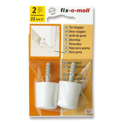 Стопер за врата бял 22мм 2 броя Fix-o-moll