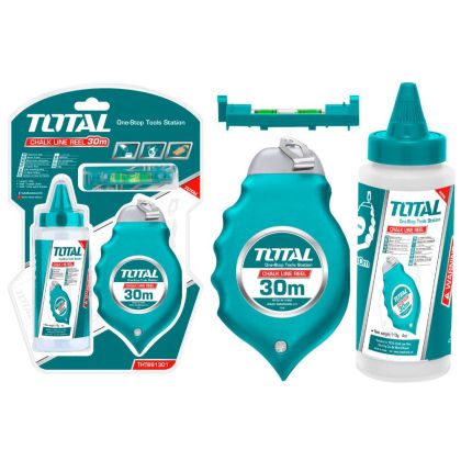 Чертилка зидарска талк и мини нивелир TOTAL 30 м