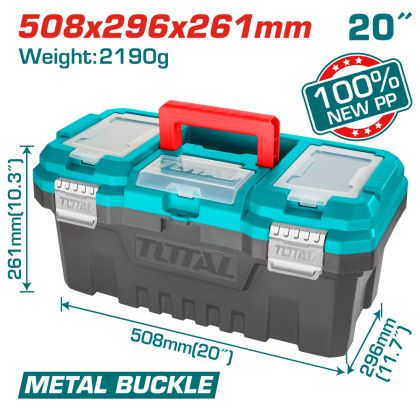 Куфар за инструменти TOTAL, PP, 508 x 296 x 261 мм
