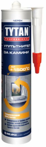 Силикон за камини 280мл черен 1500С Tytan