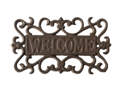 Стенна декорация Welcome чугун