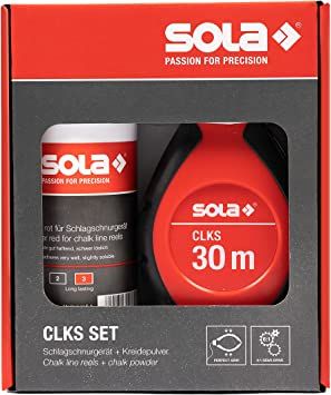 Чертилка зидарска комплект с боя(червена) 230 г 30 м CLK 30 SET R   Sola