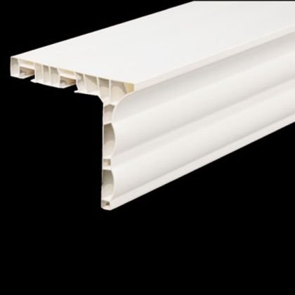 Корниз PVC двуканален бял с чело 2м