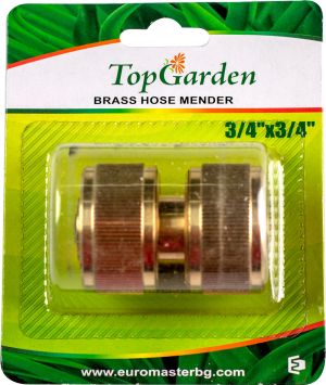 Съединител за маркуч 3/4" X 3/4" месинг TG
