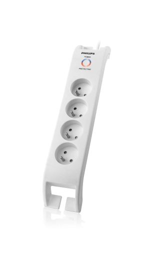 Разклонител Philips бял 2м
