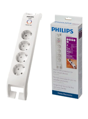 Разклонител Philips бял 2м