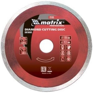 Диск диамантен за мокро рязане непрекъснат ръб 180 х 22,2 mm MTX PREMIUM