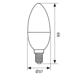Крушка LED MAX 8W E14 6400K 