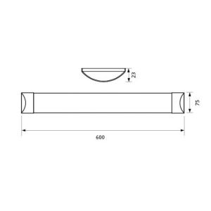 Осветително тяло LED FLAT 18W 600мм 4000K 